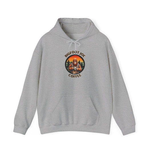 Bigfoot Joe Coffee Logo Hooded Heavy Blend Sweatshirt for Men and Women