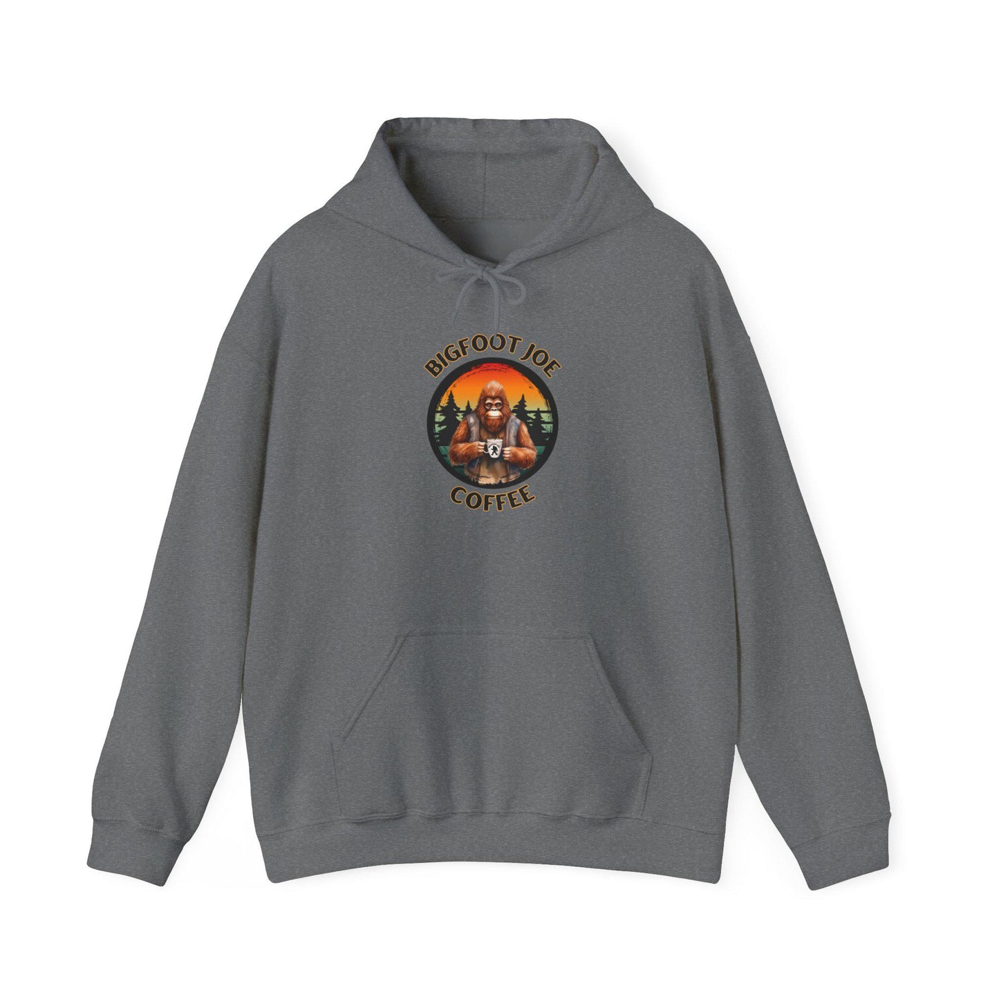 Bigfoot Joe Coffee Logo Hooded Heavy Blend Sweatshirt for Men and Women