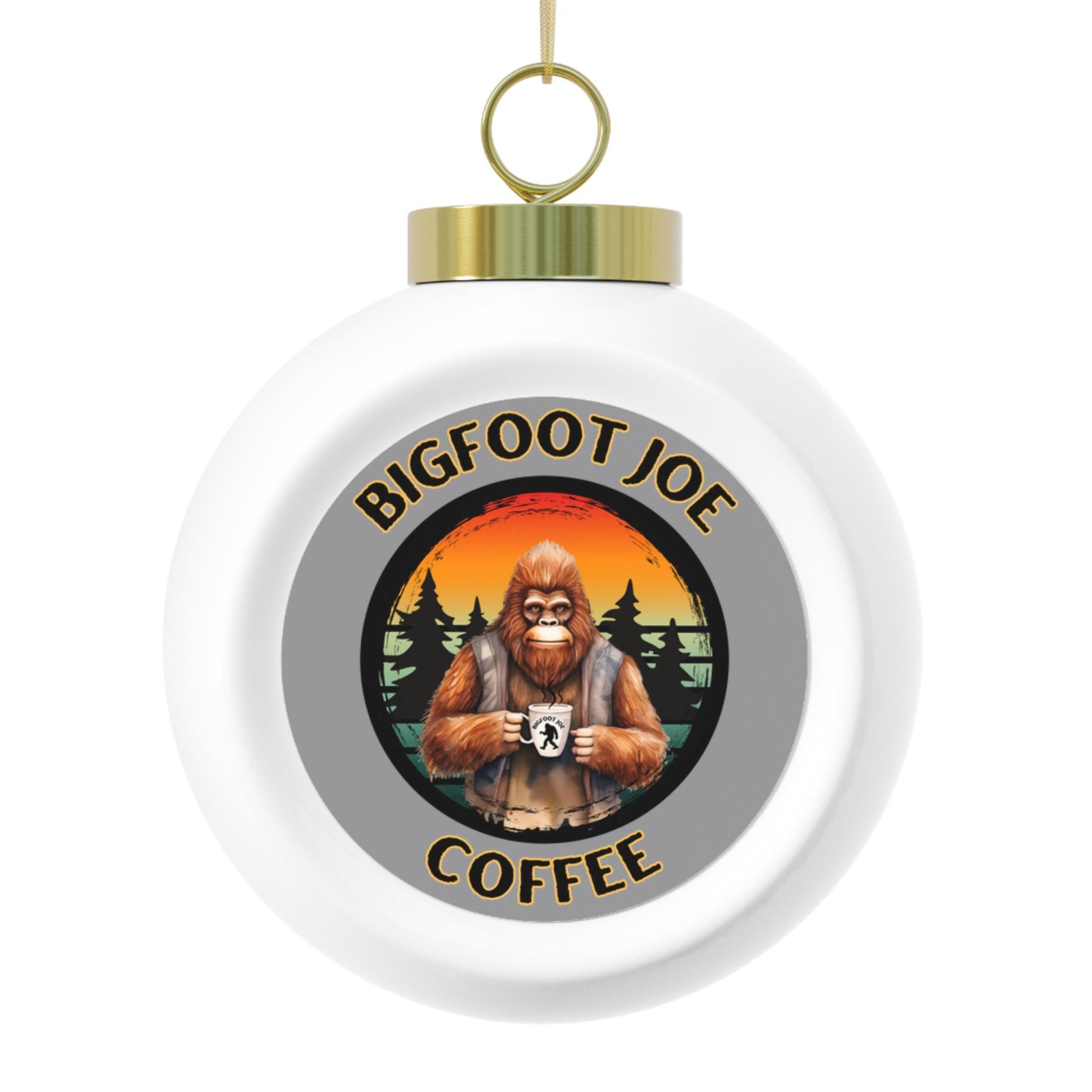 Bigfoot Joe Coffee Logo Christmas Ball Ornament