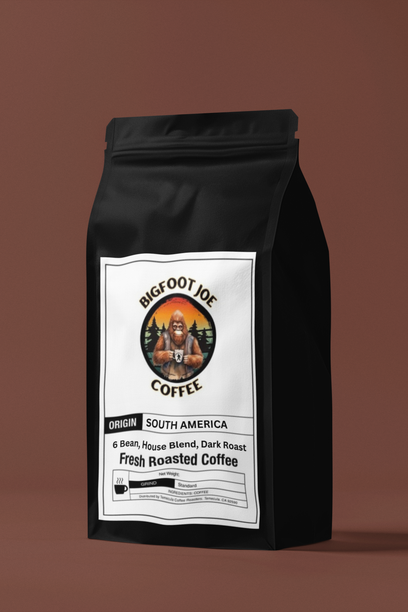 Bigfoot Joe, 6 Bean House Blend, Dark Roast